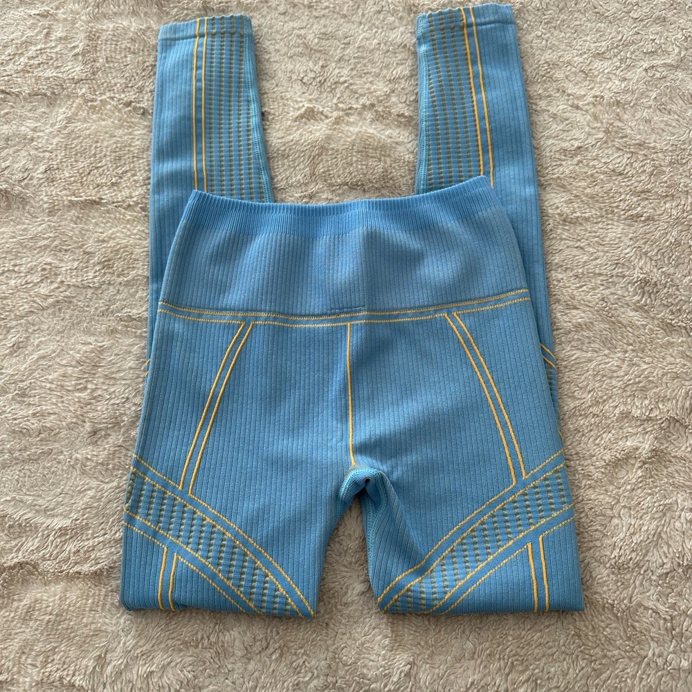 Fabletics Leggings with Yellow Accents